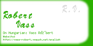 robert vass business card